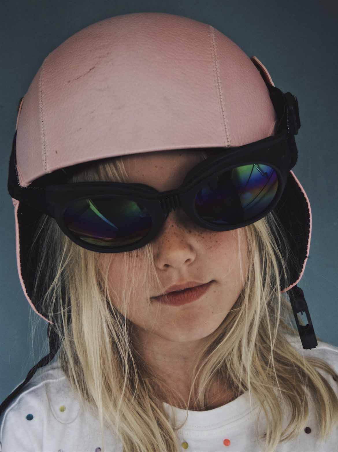 Outdoor Adventure Girl With Helmet And Goggles
