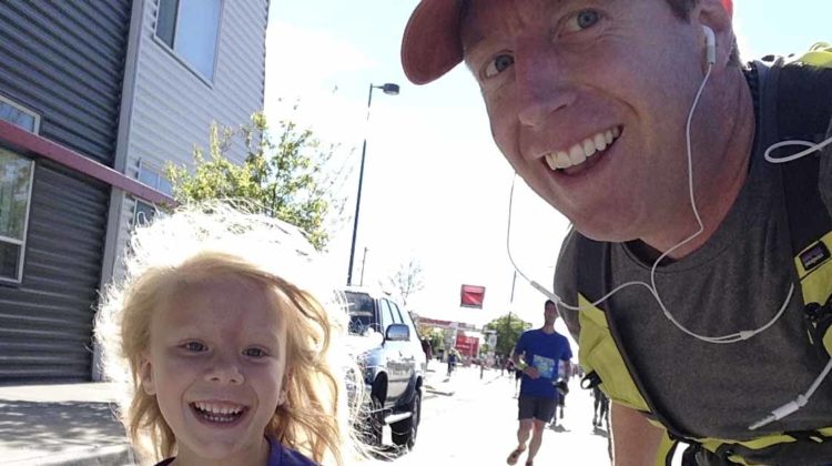 Father Running With Daughter
