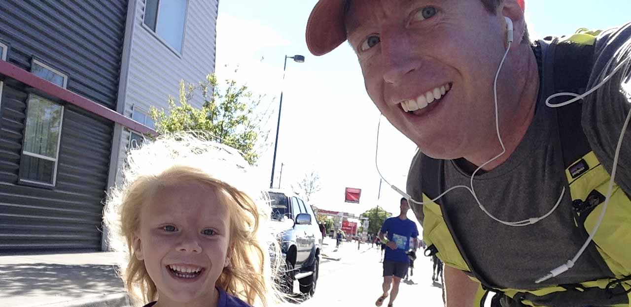 Father Running With Daughter