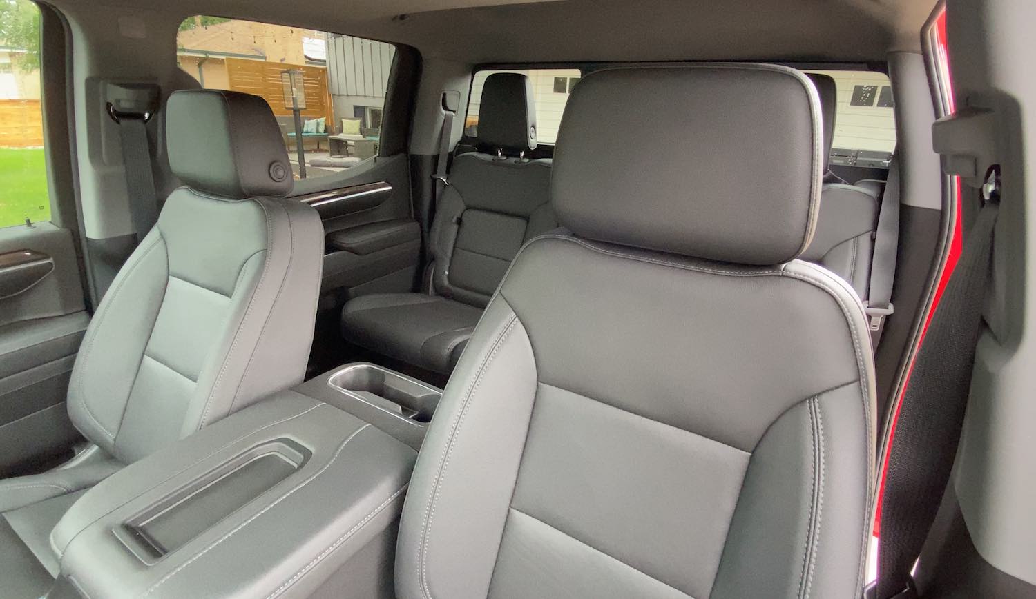 luxurious leather interior of the 2022 Chevy Silverado