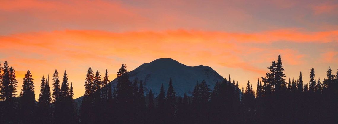 Mount Rainier National Park at sunrise photo by Joshua Earle