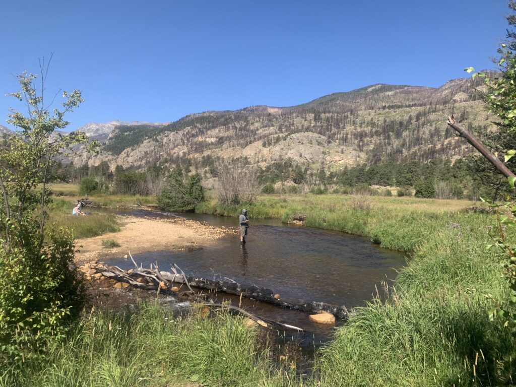 Fly fishermen try their luck in Rocky Mountain National Park
