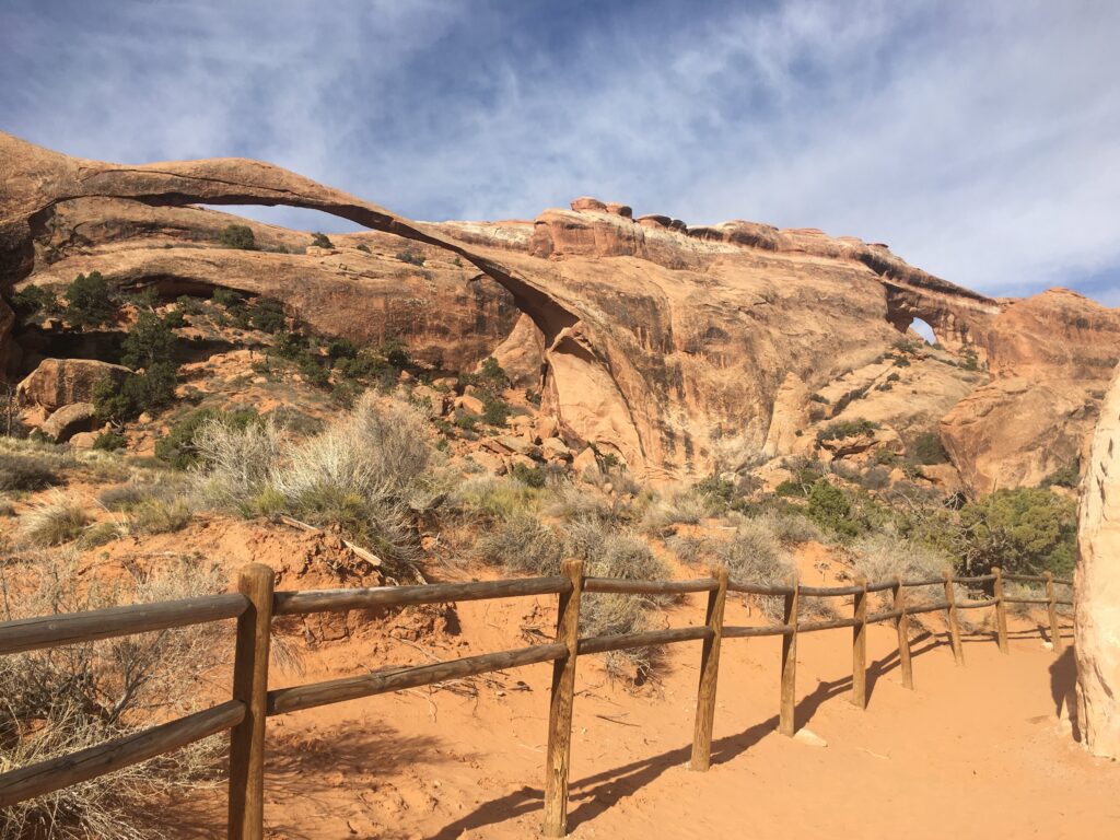 Landscape Arch, part of the Devil's Garden Trail in Arches National Park
