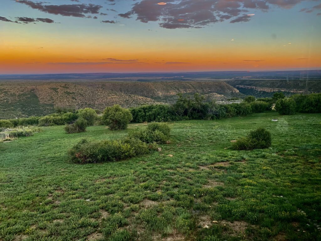 A beautiful landscape view of the Four Corners region at Mesa Verde National Park