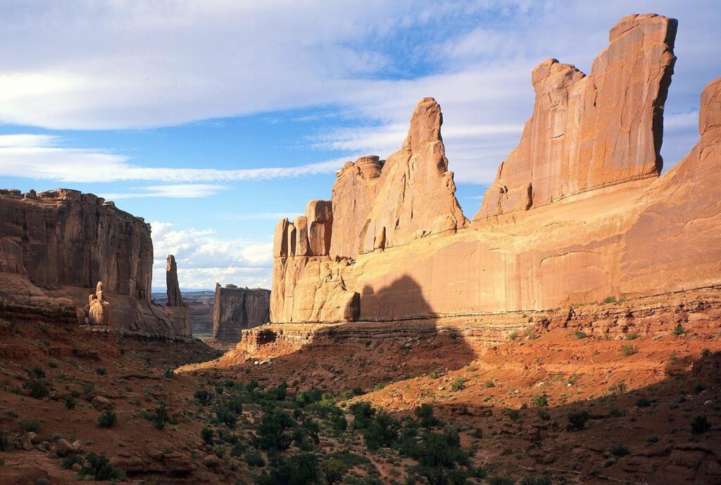 A stunning view of Park Ave in Arches National Park